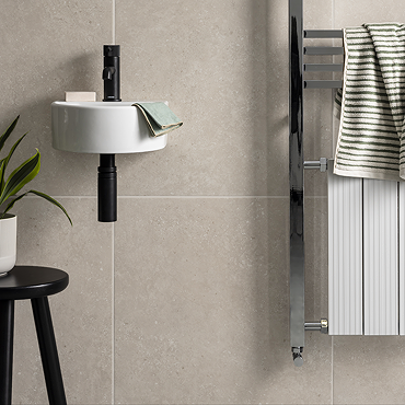 Merana Beige Stone Effect Wall & Floor Tiles - 600 x 600mm