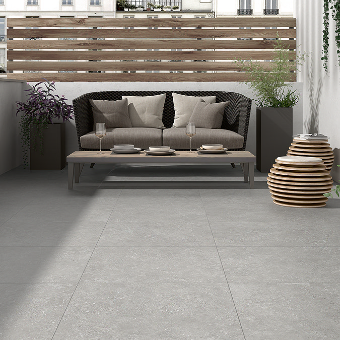 Merana Grey Stone Effect Wall & Floor Tiles - 600 x 600mm