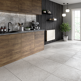 Merana Grey Stone Effect Wall & Floor Tiles - 600 x 600mm