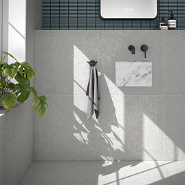 Merana Grey Limestone Effect Wall & Floor Tiles - 600 x 600mm