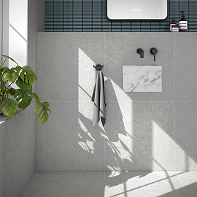 Merana Grey Limestone Effect Wall & Floor Tiles - 600 x 600mm