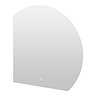 Mercury LED Backlit Circular Corner Fix Mirror 830 x 870mm with Anti-Fog and Touch Sensor (Left Hand Version)