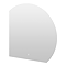 Mercury LED Backlit Circular Corner Fix Mirror 830 x 870mm with Anti-Fog and Touch Sensor (Left Hand Version)
