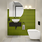 Mercury LED Backlit Circular Corner Fix Mirror 830 x 870mm with Anti-Fog and Touch Sensor (Left Hand Version)