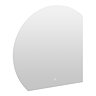 Mercury LED Backlit Circular Corner Fix Mirror 830 x 870mm with Anti-Fog and Touch Sensor (Right Hand Version)