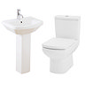 Mere - Amor Bathroom Suite - Short Projection WC and 1TH Washbasin Large Image