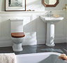 Mere - Aristo Bathroom Suite with Walnut Soft Close Seat Large Image
