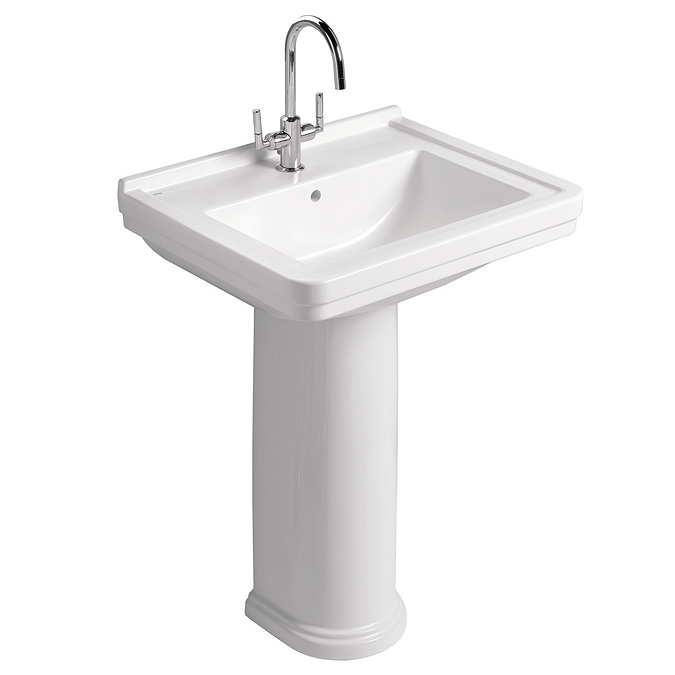 Mere - Aristo Traditional 60cm Washbasin 1TH with full pedestal Large Image
