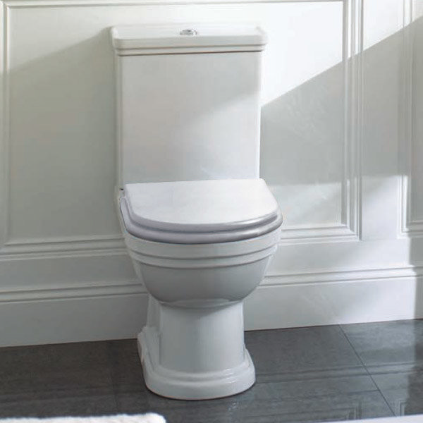Mere - Aristo Traditional Toilet with White Seat Feature Large Image