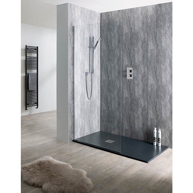 Mere Reef 1m Wide PVC Wall Panel - Space Grey Feature Large Image