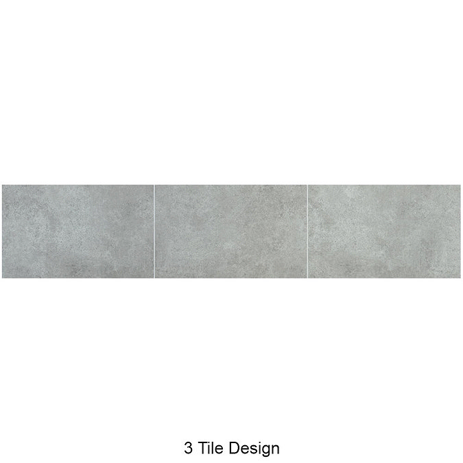 Mere Reef Dark Grey Stone Interlock 3 Tile Effect Wall Panels (Pack of 8)  Feature Large Image