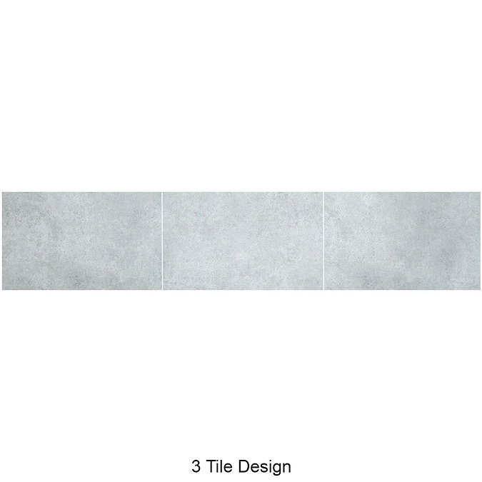 Mere Reef Light Grey Stone Interlock 3 Tile Effect Wall Panels (Pack of 8) Feature Large Image