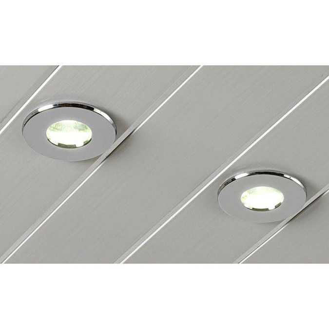 Mere Reef PVC Ceiling Panels (Pack of 5) - Silver Strip White Wood Silk Profile Large Image