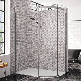 Merlyn 10 Series 1000 x 800mm RH 1 Door Offset Quadrant Enclosure Large Image