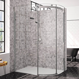 Merlyn 10 Series 1200 x 800mm RH 1 Door Offset Quadrant Enclosure Large Image