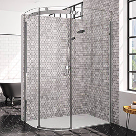 Merlyn 10 Series 1400 x 800mm LH 1 Door Offset Quadrant Enclosure Large Image