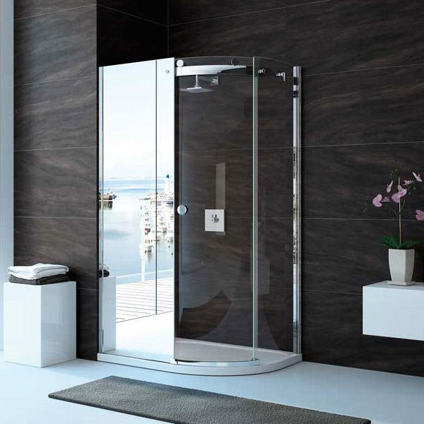 Merlyn 10 Series Mirror 1 Door Offset Quadrant Enclosure - (1200 x 800mm - Right Hand) Large Image