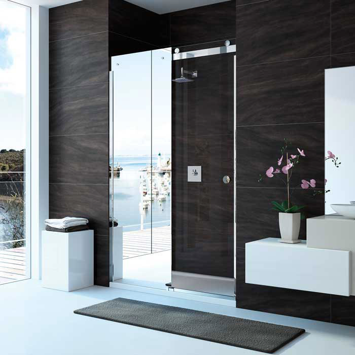 Merlyn 10 Series Mirror Sliding Door - Left Hand Large Image