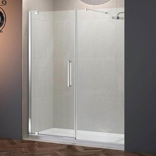 Merlyn 10 Series Pivot Shower Door & Inline Panel  Profile Large Image