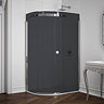 Merlyn 10 Series 1200 x 900mm LH Smoked Black Glass 1 Door Offset Quadrant Enclosure  In Bathroom La