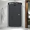 Merlyn 10 Series 900 x 900mm LH Smoked Black Glass 1 Door Quadrant Enclosure  In Bathroom Large Image