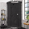 Merlyn 10 Series 900 x 900mm LH Smoked Black Glass 1 Door Quadrant Enclosure Large Image