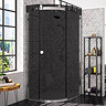 Merlyn 10 Series 900 x 900mm RH Smoked Black Glass 1 Door Quadrant Enclosure Large Image