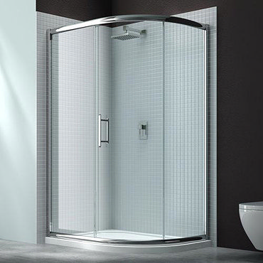 Merlyn 6 Series 1 Door Offset Quadrant Shower Enclosure - 1200 x 800mm  Profile Large Image