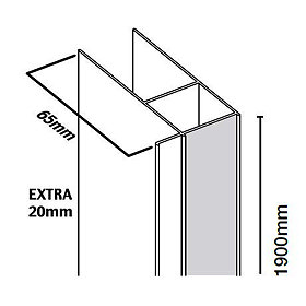 Merlyn 6 Series Extension Profile Large Image