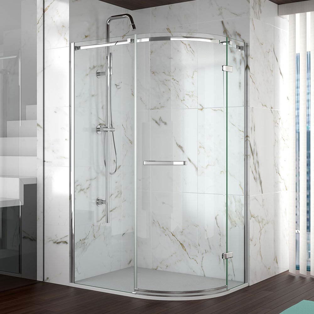 Merlyn 8 Series Frameless 1 Door Offset Quadrant Enclosure (1200 X 800mm)