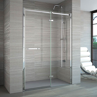 Merlyn 8 Series Frameless Hinge & Inline Shower Door  Profile Large Image