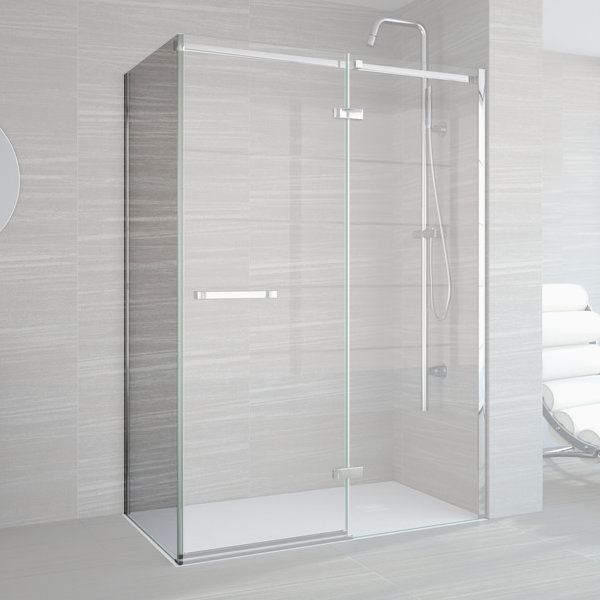 Merlyn 8 Series Frameless Hinge & Inline Side Panel