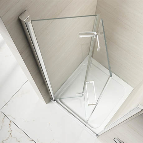 Merlyn 8 Series Frameless Hinged Bifold Shower Door  additional Large Image