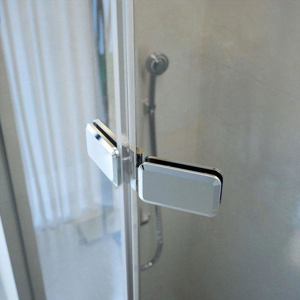 Merlyn 8 Series Walk In Enclosure with Hinged Swivel & End Panel - 1200 x 800mm Profile Large Image