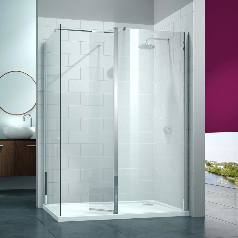 Merlyn 8 Series Walk In Enclosure With Swivel & End Panel - 1700 X 800mm