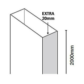 Merlyn Black Hinge & Inline Shower Door Extension Profile Large Image