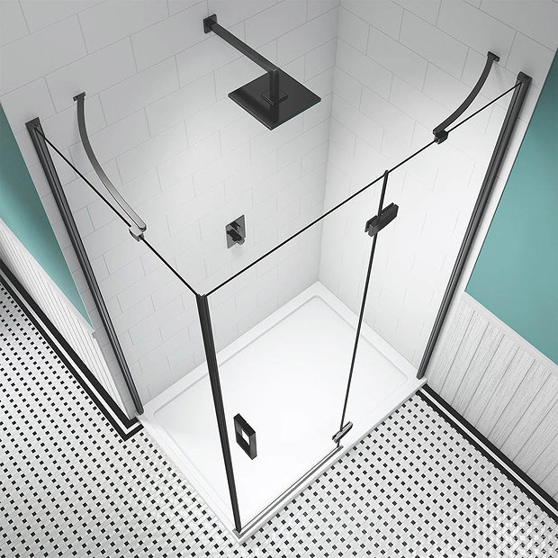 Merlyn Black Hinge & Inline Shower Door  Profile Large Image