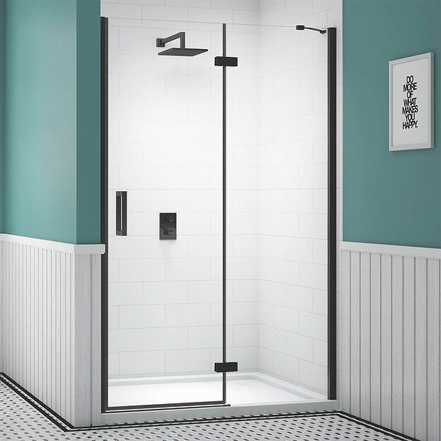 Merlyn Black Hinge & Inline Shower Door Large Image