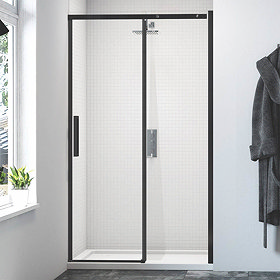 Merlyn Black Sliding Shower Door Large Image