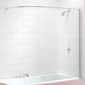 Merlyn Curtain Rail Bath Screen (300 x 1500mm) Large Image