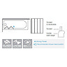 Merlyn Four Fold Bath Screen (850 x 1400mm)  Feature Large Image