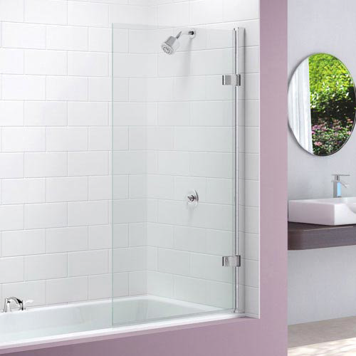 Merlyn Hinged Square Bath Screen (850 x 1500mm) Large Image