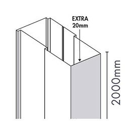 Merlyn Ionic Essence Hinge & Inline Door Extension Profile Medium Image