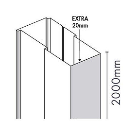 Merlyn Ionic Essence Hinge & Inline Door Extension Profile Large Image