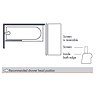 Merlyn Ionic Fixed Square Bath Screen (800 x 1500mm)  Profile Large Image