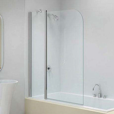 Merlyn Ionic Two Panel Folding Curved Bath Screen (900 x 1500mm)  Profile Large Image