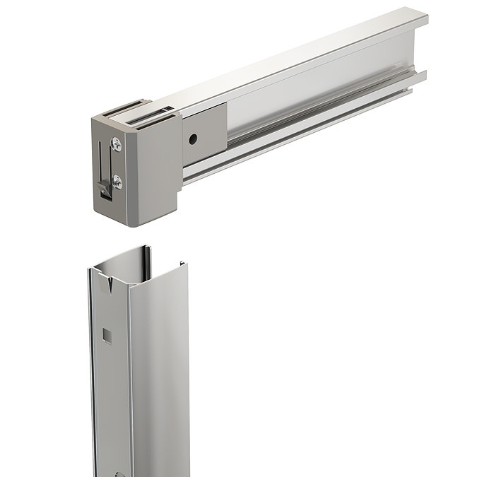 Detail view of the Merlyn IQ top frame profile, illustrating the internal locking mechanism used for quick and secure installation.