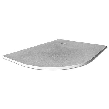 Merlyn Truestone Offset Quadrant Shower Tray - White - 1200 x 900mm  Profile Large Image