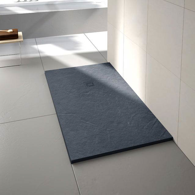 Merlyn Truestone Rectangular Shower Tray - Slate Black Large Image