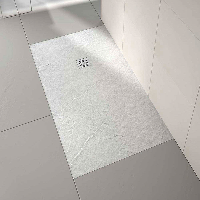 Merlyn Truestone Rectangular Shower Tray - White Large Image